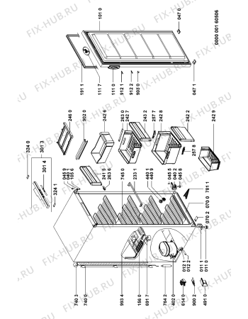 Схема №1 AFG 8273 NF с изображением Дверца для холодильной камеры Whirlpool 481241610272
