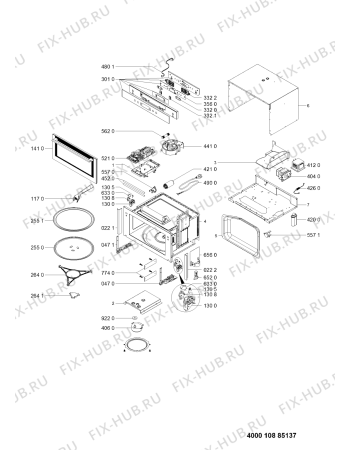 Схема №1 AMW735IX (F094712) с изображением Дверца для микроволновой печи Indesit C00520258