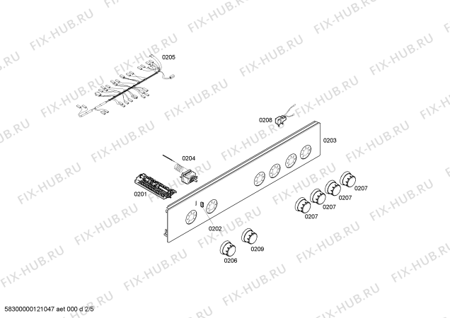 Схема №4 FRT4001G с изображением Ручка выбора температуры для электропечи Bosch 00607373