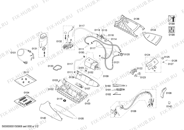 Схема №1 TDS2520 sensixx B25L с изображением Кабель для утюга (парогенератора) Bosch 00615817