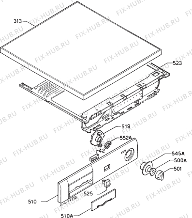 Взрыв-схема стиральной машины Zanussi FL1011C - Схема узла W30 Panel,User manual B