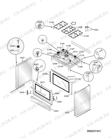 Схема №1 ACK 9401 IN с изображением Противень (решетка) для электропечи Whirlpool 482000017341