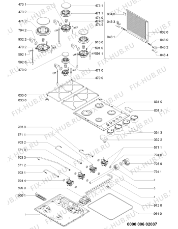 Схема №1 AKM 516/JA с изображением Запчасть для электропечи Whirlpool 481236078173