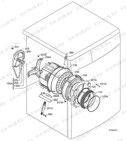 Взрыв-схема стиральной машины Zanussi ZWN6120 - Схема узла Functional parts 267