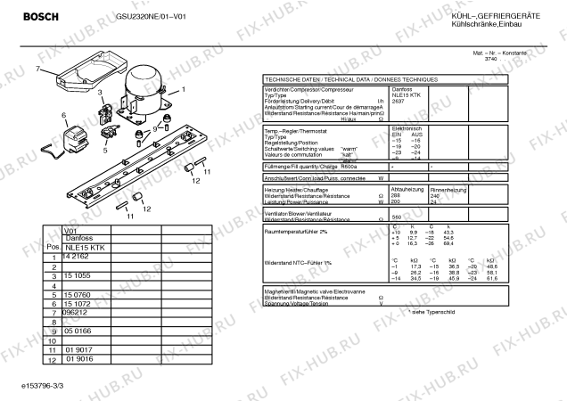 Взрыв-схема холодильника Bosch GSU2320NE - Схема узла 03