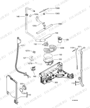Взрыв-схема посудомоечной машины Aeg F65042IMOP - Схема узла Hydraulic System 272