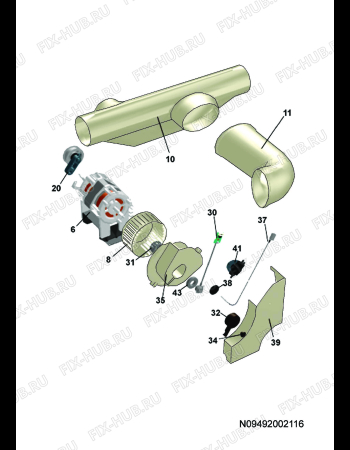 Взрыв-схема стиральной машины Electrolux EDE5385 - Схема узла Motor