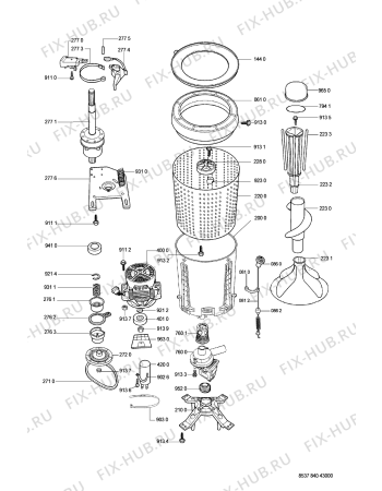 Схема №2 AWG 840 с изображением Проводка для стиралки Whirlpool 481232178087