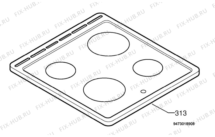 Взрыв-схема плиты (духовки) Electrolux FEH60G2/4 - Схема узла Hob 271