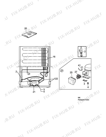 Взрыв-схема холодильника Husqvarna Electrolux QT3612W - Схема узла C10 Cold, users manual