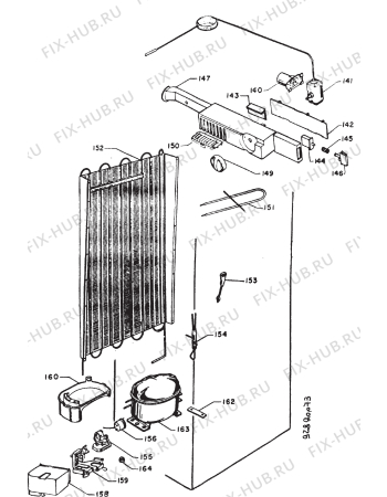 Взрыв-схема холодильника Rex FB370/2TF - Схема узла Section 3