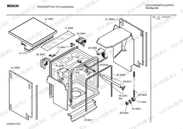 Схема №3 SGS4450FF с изображением Вкладыш в панель для посудомойки Bosch 00364838