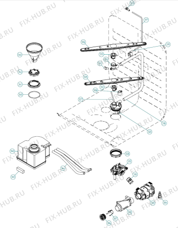 Взрыв-схема посудомоечной машины Gorenje ZDE 86 BBWAII   -FI (900001301, DW20.4) - Схема узла 05