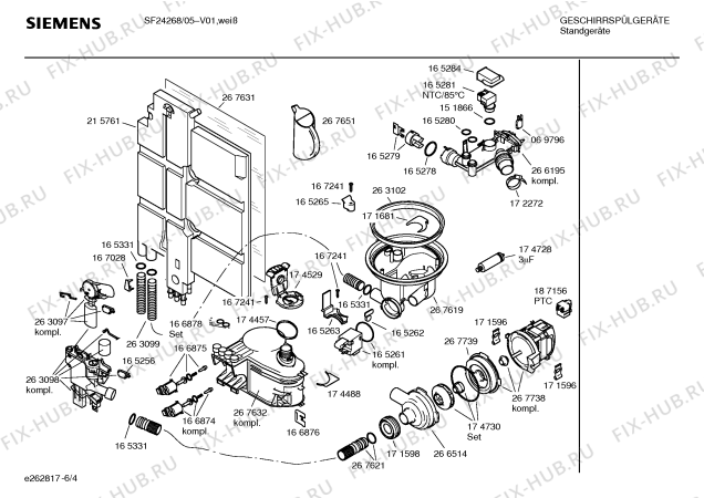 Схема №3 SF24268 Star Collection с изображением Инструкция по эксплуатации для посудомойки Siemens 00529001