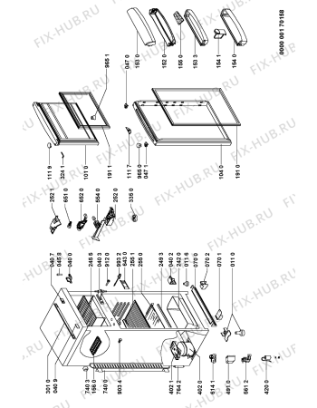 Схема №1 ARC 2980/AL с изображением Дверца для холодильника Whirlpool 481241618906