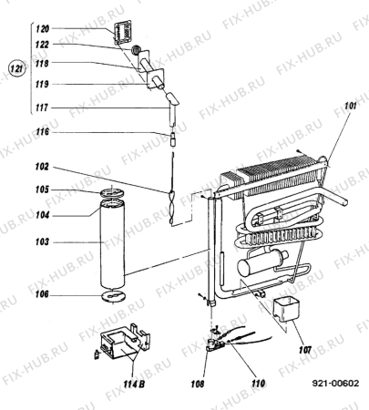 Взрыв-схема холодильника Electrolux RM3250 - Схема узла C20 Cold, User manual E