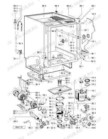 Схема №2 ADL 831/2 WH с изображением Панель для посудомоечной машины Whirlpool 481245370564