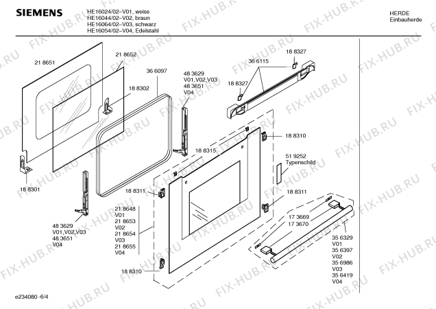 Схема №2 HE16024 с изображением Инструкция по эксплуатации для плиты (духовки) Siemens 00580624