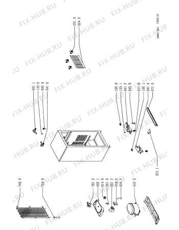 Схема №1 AFG 093/G с изображением Блок питания Whirlpool 481929068198