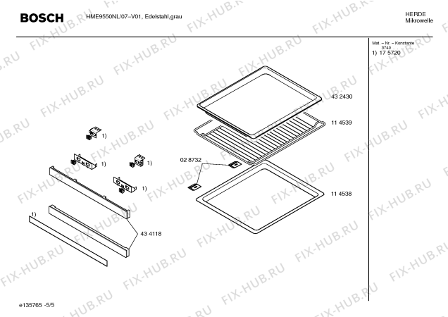 Схема №2 HME9550NL с изображением Переключатель для микроволновой печи Bosch 00418097