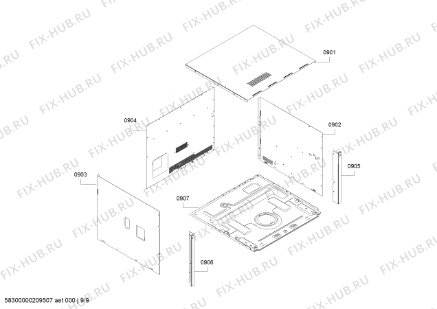 Схема №4 CPA565GS0W с изображением Ручка для плиты (духовки) Bosch 11027327