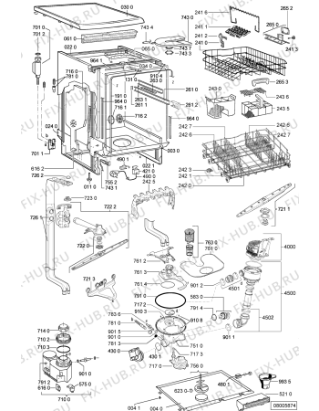 Схема №1 ADP 6937 WH с изображением Панель для посудомойки Whirlpool 481245373671