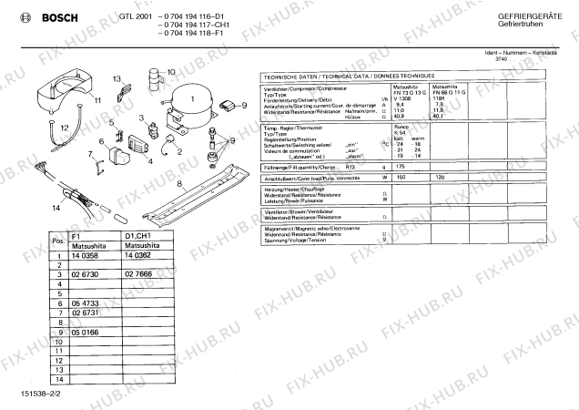 Взрыв-схема холодильника Bosch 0704194118 GTL2001 - Схема узла 02