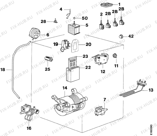 Взрыв-схема стиральной машины Husqvarna Electrolux QW9067K - Схема узла Electrical equipment