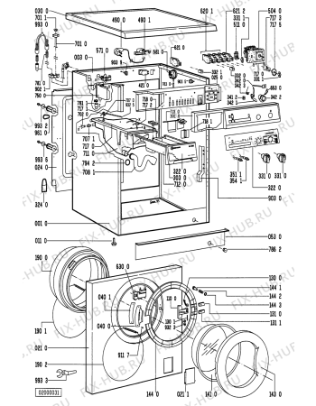 Схема №1 WA 2150/WS/OEU WA2150WS с изображением Тумблер для стиральной машины Whirlpool 481227618242