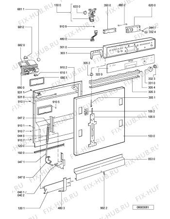 Схема №2 GSI 6591 C-SW с изображением Обшивка для посудомоечной машины Whirlpool 481245371858