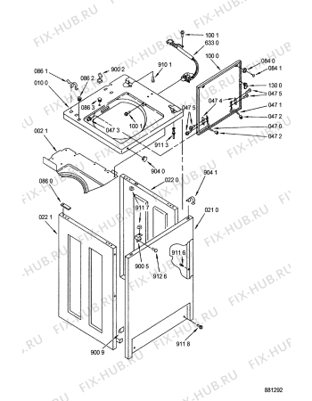 Схема №2 AWM 921 с изображением Микропереключатель для стиралки Whirlpool 481928218714