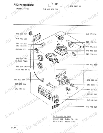 Взрыв-схема стиральной машины Aeg LAV740 WS - Схема узла Electrical equipment 268