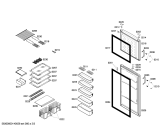 Схема №2 KD52VX04NE с изображением Дверь для холодильной камеры Siemens 00244938
