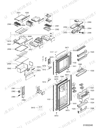 Схема №1 WTS 4445 A+NFW с изображением Дверца для холодильника Whirlpool 480132102092