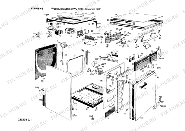 Схема №2 WV5000 SIWAMAT I с изображением Шланг для стиральной машины Siemens 00104061