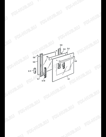 Схема №3 DEMW 9642 B с изображением Обшивка для духового шкафа DELONGHI 35C91B71D1