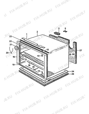 Взрыв-схема плиты (духовки) Acec CU2031-1 - Схема узла Oven equipment