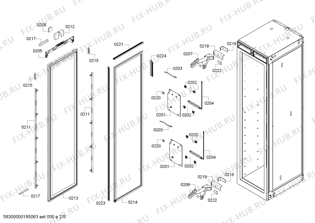 Схема №1 RW464361AU Gaggenau с изображением Крышка для холодильной камеры Bosch 00689244