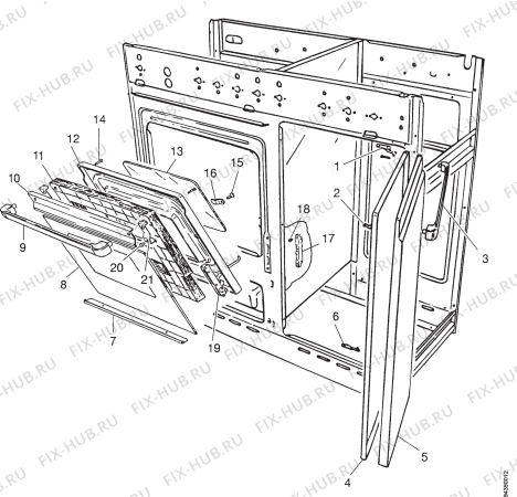 Взрыв-схема комплектующей Zanussi BU8802W - Схема узла Section 3