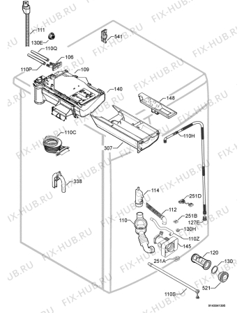 Взрыв-схема стиральной машины Privileg 872393_20950 - Схема узла Hydraulic System 272