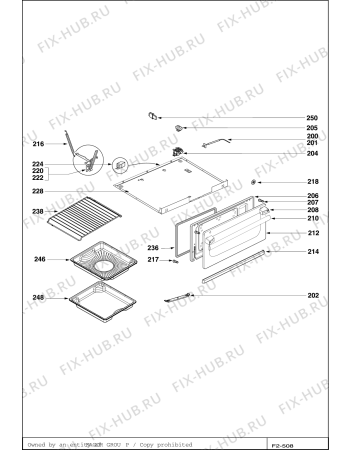 Схема №1 SIM100 (F083575) с изображением Ручка двери для электропечи Indesit C00299975
