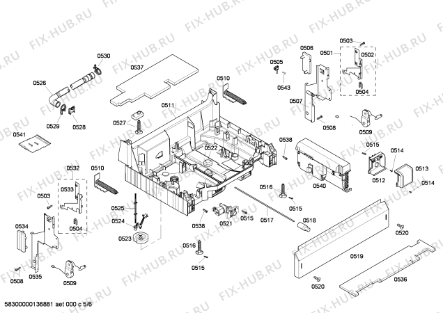 Схема №3 DF251760 с изображением Панель управления для посудомойки Bosch 00672867
