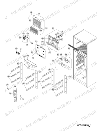 Схема №2 WTH5214 NFX с изображением Дверка для холодильника Whirlpool 482000012644