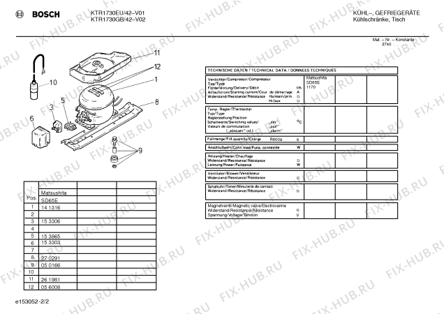 Взрыв-схема холодильника Bosch KTR1730GB - Схема узла 02