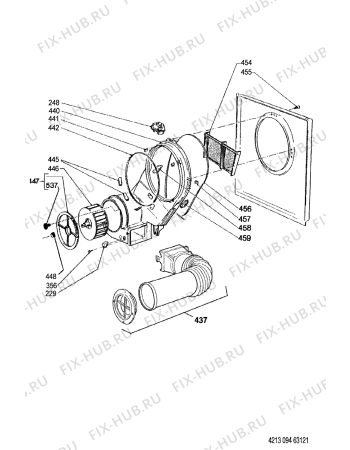 Схема №2 AWG 274C с изображением Винт (болт) для электросушки Whirlpool 481250518377