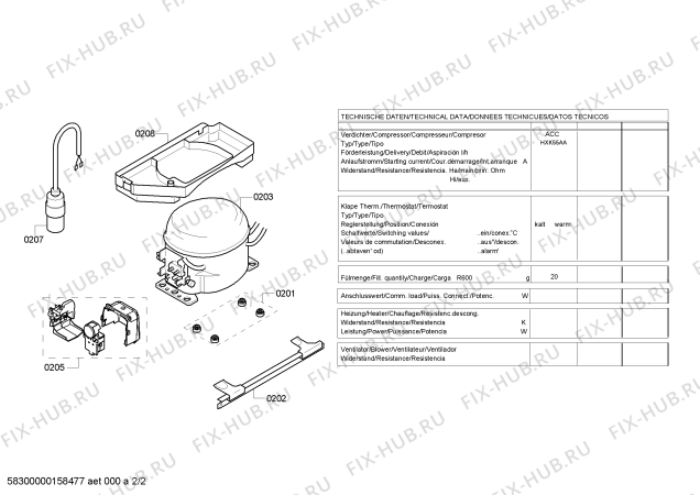 Взрыв-схема холодильника Siemens KT16RAW31X - Схема узла 02