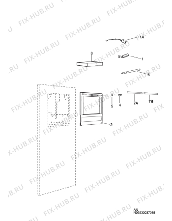 Взрыв-схема холодильника Electrolux ERS34900X - Схема узла Accessories