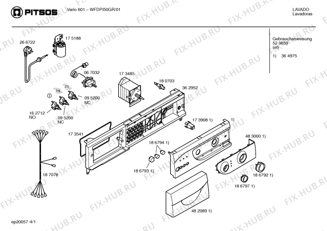 Схема №3 WFD1260PL BOSCH WFD 1260 с изображением Канал для стиральной машины Bosch 00363020