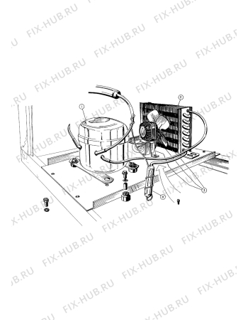 Взрыв-схема холодильника Electrolux UF610 - Схема узла Functional parts