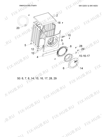 Схема №3 WK1200V с изображением Гидрошланг для стиралки Whirlpool 482000016099